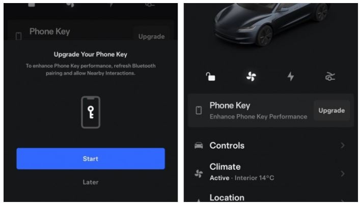 Tesla's iOS app gets update supports UWB