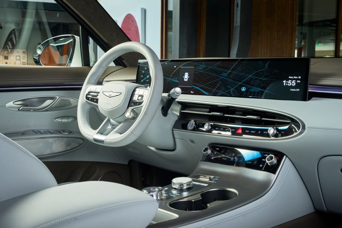 New Genesis GV70 Electric luxurious SUV interior shown