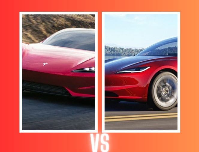 Tesla Roadster vs Tesla Model 3