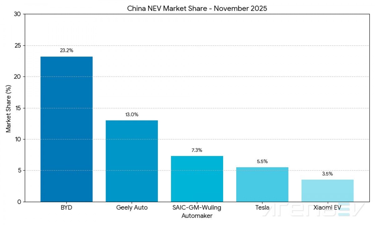 BYD Leads China EV Market