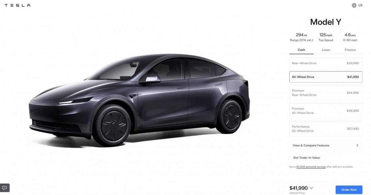 Tesla Model Y AWD Arrives at $41,990 With Big Speed Boost Tesla Model Y AWD Arrives at $41,990