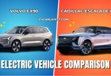 Volvo EX90 vs Cadillac Escalade IQ Volvo EX90 vs Cadillac Escalade IQ