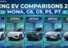 Xpeng EV Comparisons 2026: MONA, G6, G9, P5, P7 Xpeng EV Comparisons 2026: MONA, G6, G9, P5, P7