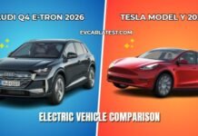 Audi Q4 e-tron 2026 vs Tesla Model Y 2025 Audi Q4 e-tron 2026 vs Tesla Model Y 2025