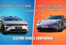 Zeekr 007 GT 2026 vs Porsche Taycan Sport Turismo Zeekr 007 GT (7 GT) 2026 vs Porsche Taycan Sport Turismo