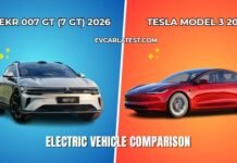Zeekr 007 GT 2026 vs Tesla Model 3 2025 Zeekr 007 GT (7 GT) 2026 vs Tesla Model 3 2025
